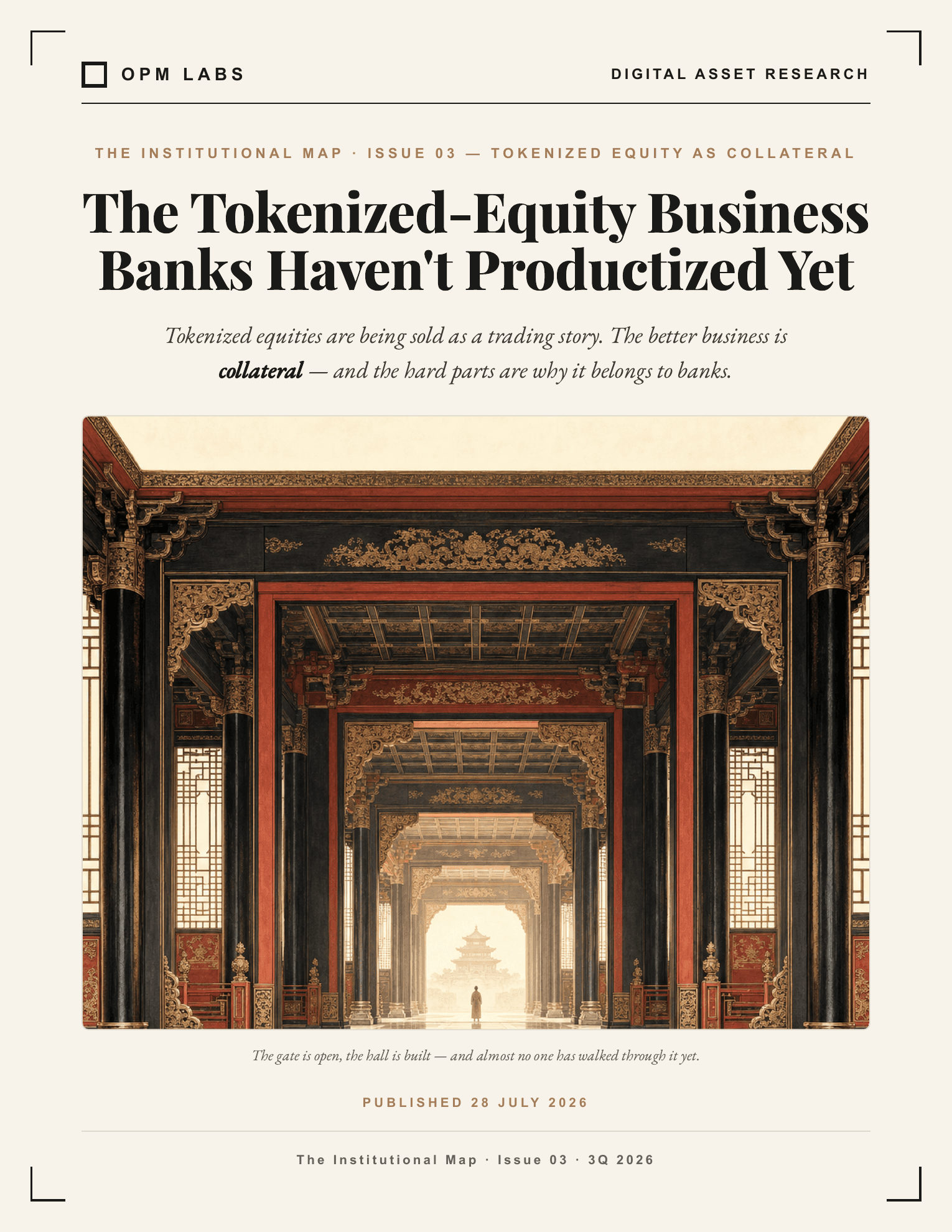 Cover of The Tokenized-Equity Business Banks Haven’t Productized Yet