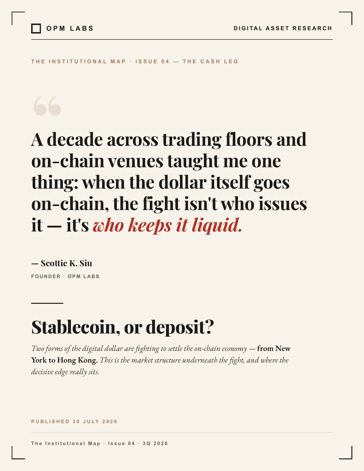Cover of Stablecoin, or Deposit?